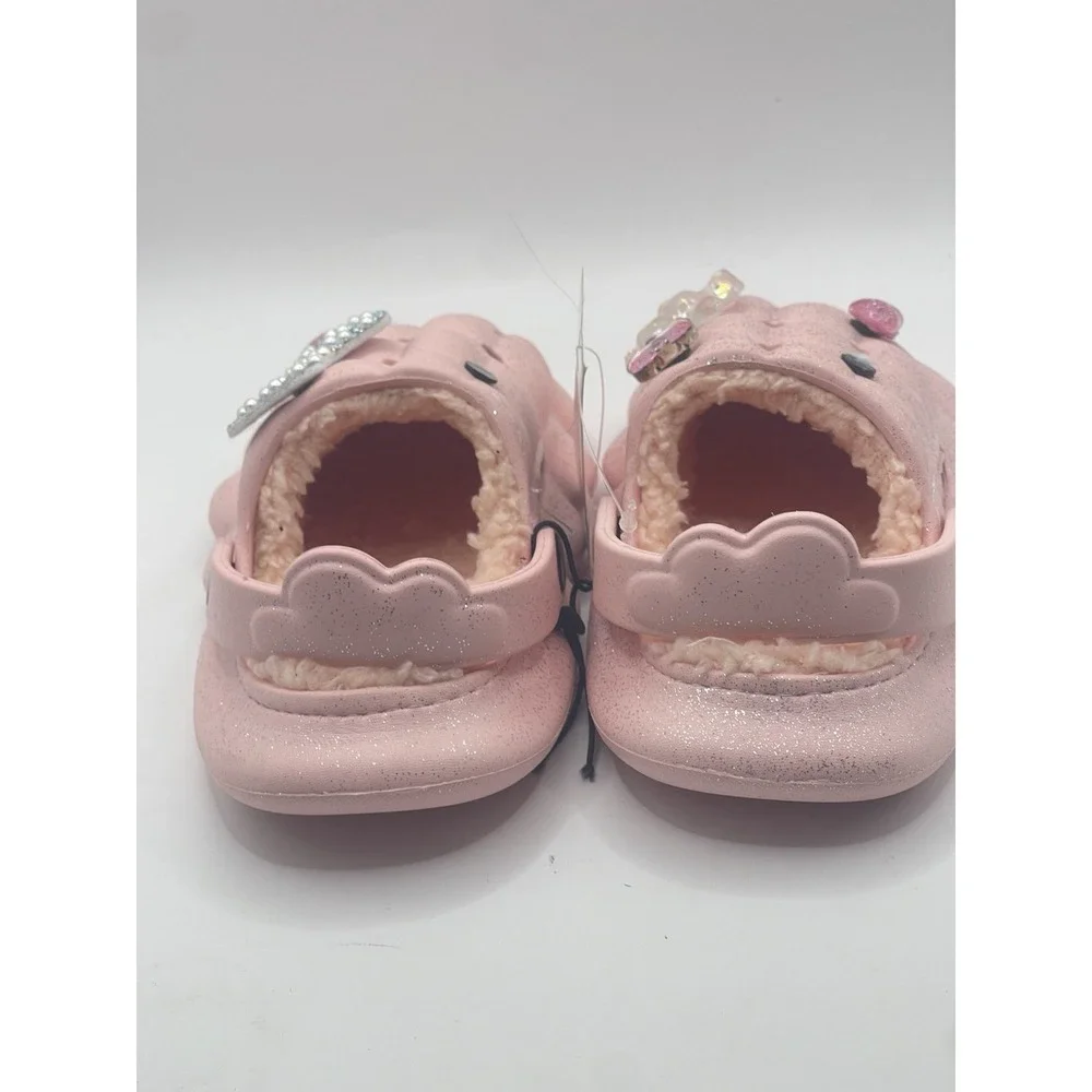 Classic Clog Girls Size 6 Toddler Rose Pink Sparkle‎ Slip On Shoe BinC